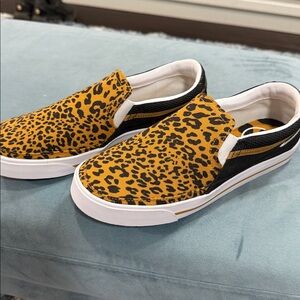 Leopard Print Slip-On Sneakers never worn